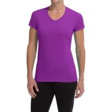 40%OFF 女性のランニングやフィットネスシャツ チャンピオンコットンジャージーTシャツ - （女性用）Vネック、半袖 Champion Cotton Jersey T-Shirt - V-Neck Short Sleeve (For Women)画像